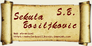 Sekula Bosiljković vizit kartica